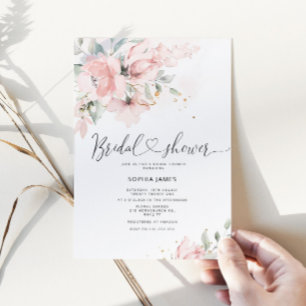 Convite Chá de panela de cor d'água embebida elegante