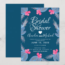 Convite Chá de panela de Cor de Água de Berry Poinsettia A