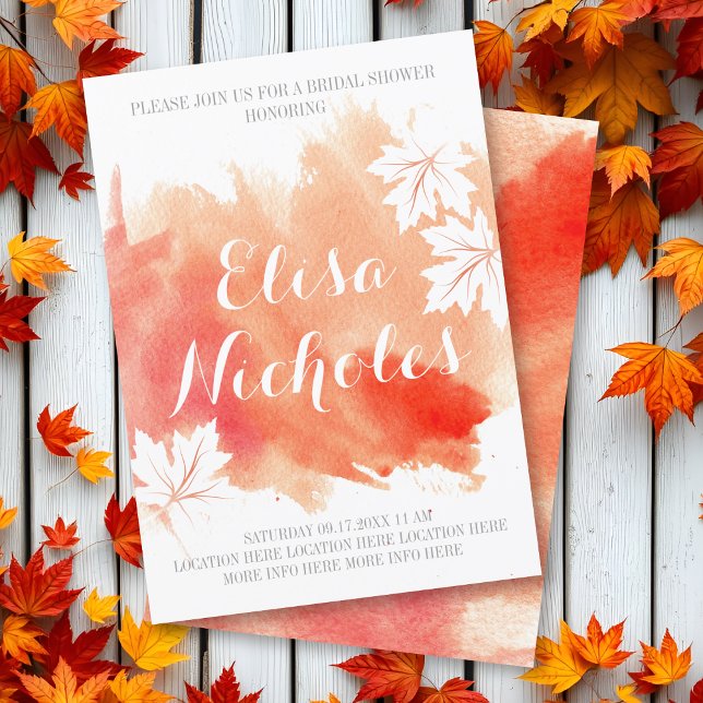 Convite Chá de panela de coral a aquarela abstrato moderna (Criador carregado)