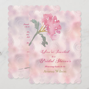 Convite Chá de panela de Cravagem Rosa Independente  