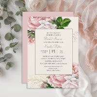 Chá de panela de Creme de Rosas Florais Cor-de-ros