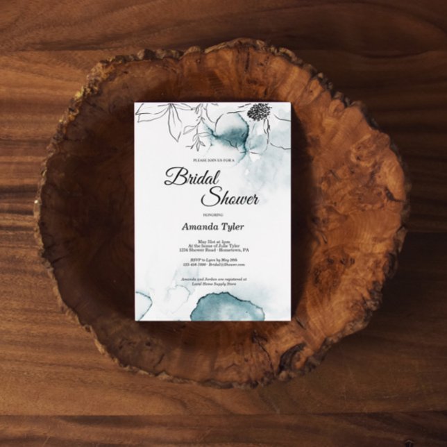 Convite Chá de panela de desenho de cor d'água (Criador carregado)