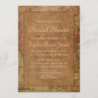 Chá de panela de Destino do Mapa Vintage