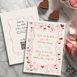 Convite Chá de panela de Dia de os namorados de porta bran