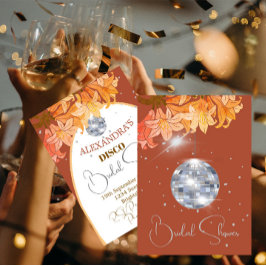 Convite Chá de panela de Disco Laranja de Prata Queimada F