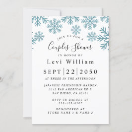 Convite Chá de panela de flocos de neve