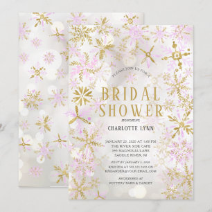 Convite Chá de panela de flocos de neve da Wonderland Wint