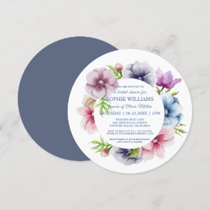 Convite Chá de panela de Flor de Anemone de Água