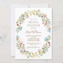 Convite Chá de panela de flor selvagem