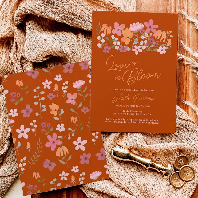 Convite Chá de panela de flor selvagem (Criador carregado)