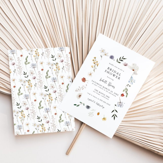 Convite Chá de panela de flor selvagem (Criador carregado)