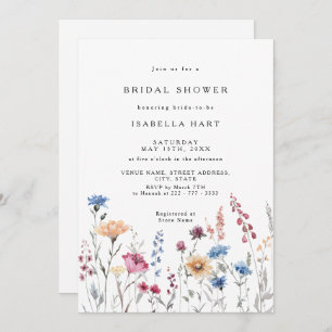 Convite Chá de panela de Flor Selvagem da Daîd