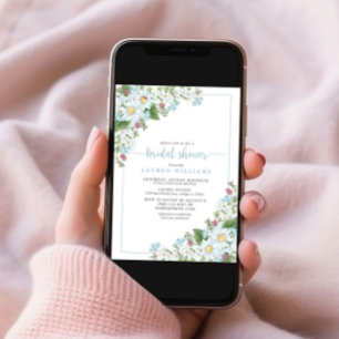 Convite Chá de panela de Flor Selvagem de Escuridão Russo 