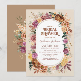 Convite Chá de panela de Florais Chic de Algodão Retroativ