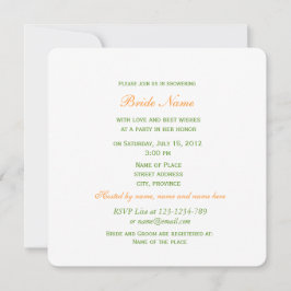 Convite chá de panela de flores amarelas vintage