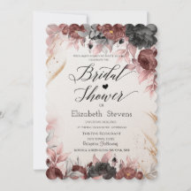 Chá de panela de Flores de Aquarela Chic Autumn