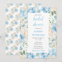 Chá de panela de Flores de Pênia Azul e Branca