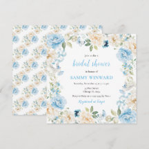 Chá de panela de Flores de Pênia Azul e Branca