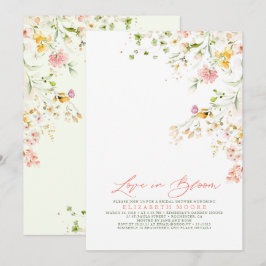 Convite Chá de panela de flores selvagens Elegant Summer M