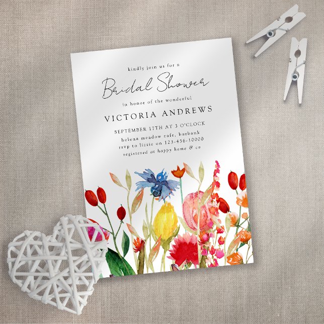 Convite Chá de panela de flores silvestres (Criador carregado)