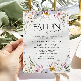 Convite Chá de panela de flores silvestres apaixonado