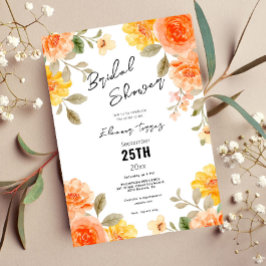 Convite Chá de panela de flores silvestres brilhantes mode