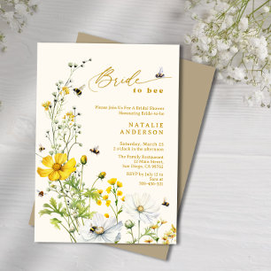 Convite Chá de panela de flores silvestres do Jardim de Be