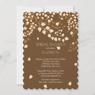 Convite Chá de panela de Folha de outono Moderno