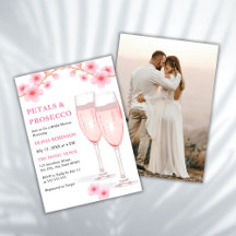 Chá de panela de Foto Rosa e Petalas Modernas