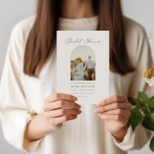 Convite Chá de panela de Fotografia de Arch Elegante Minim