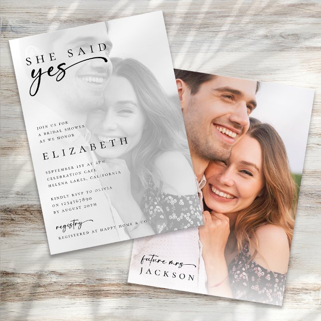 Convite Chá de panela de Fotografia de Script Moderno Mini (Criador carregado)