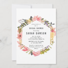 Convite Chá de panela de Frame Floral