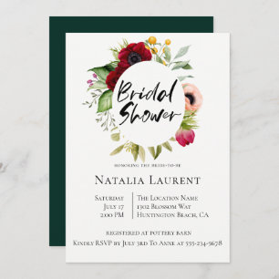 Convite Chá de panela de Frame Floral Bohemian