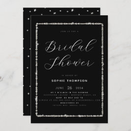 Convite Chá de panela de Frame Glitter de Disjuntor Modern