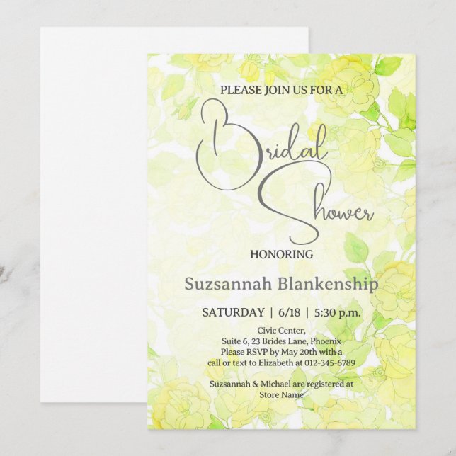 Convite Chá de panela de fundo flexível do Pastel (Frente/Verso)