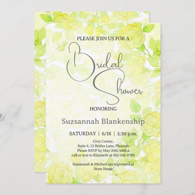 Convite Chá de panela de fundo flexível do Pastel (Frente/Verso)