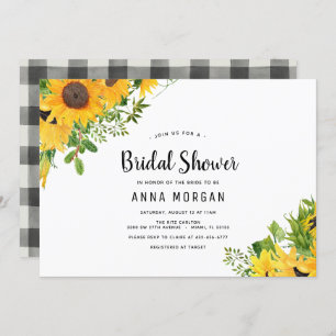 Convite Chá de panela de girassol