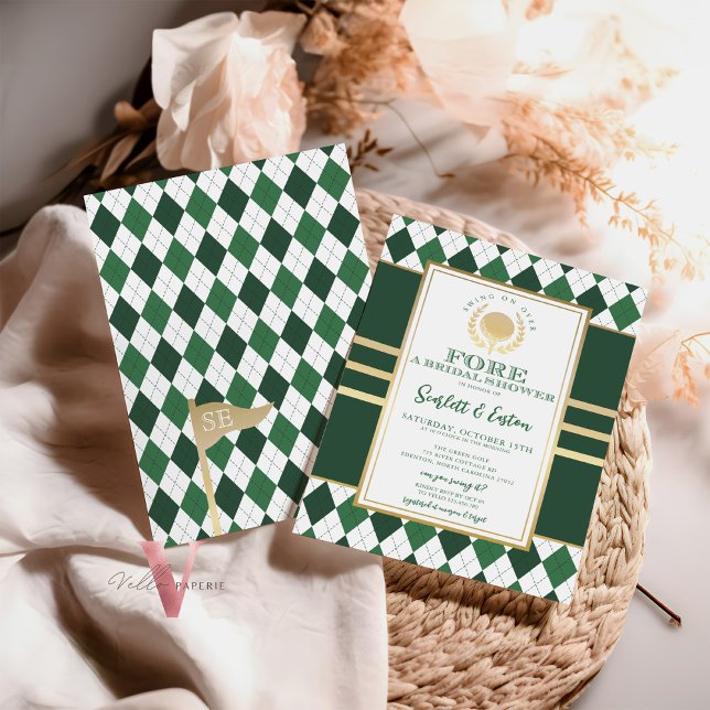 Convite CHÁ DE PANELA de Golfe Verde PAR-TEE (Criador carregado)