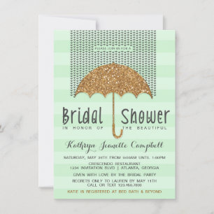 Convite Chá de panela de Guarda-chuvas e Corações Doura