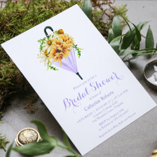 Convite Chá de panela de Guarda-chuvas Floral