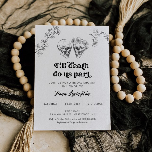 Convite Chá de panela de Halloween do Amor Gótico (Criador carregado)