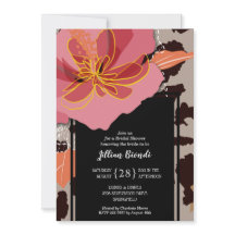 Chá de panela de Impressão Leopardo Floral Rosa