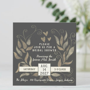 Convite Chá de panela de Inspirividade Rustic Wreath Elega