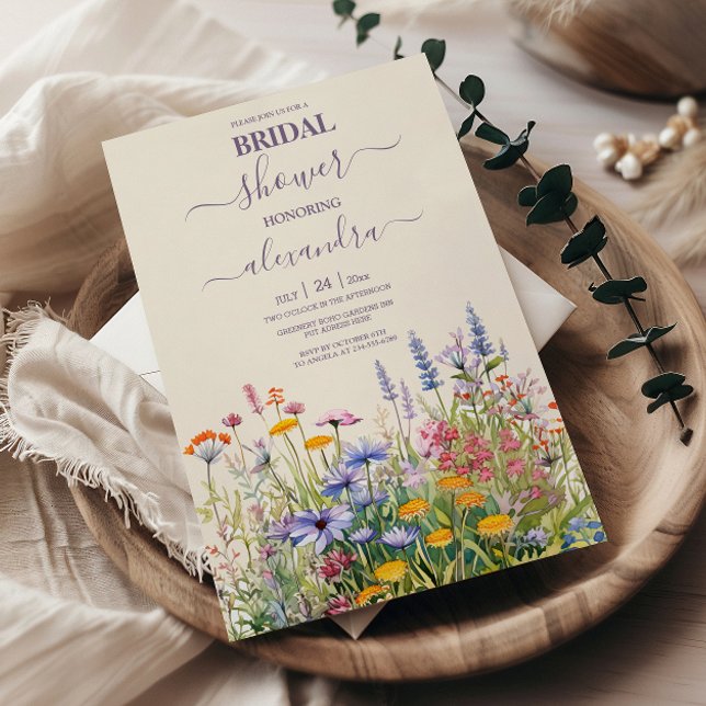 Convite Chá de panela de Jardim Botânico de Flores Selvage (Criador carregado)