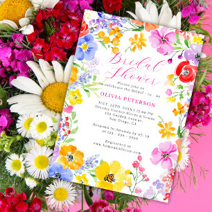 Convite Chá de panela de Jardim de Verão de Flores Rosa