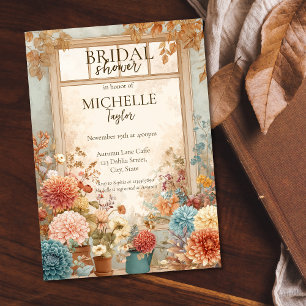 Convite Chá de panela de Jardim Flor do outono