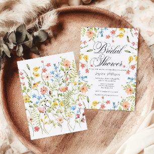 Convite Chá de panela de Jardim Russo de Flores Selvagens
