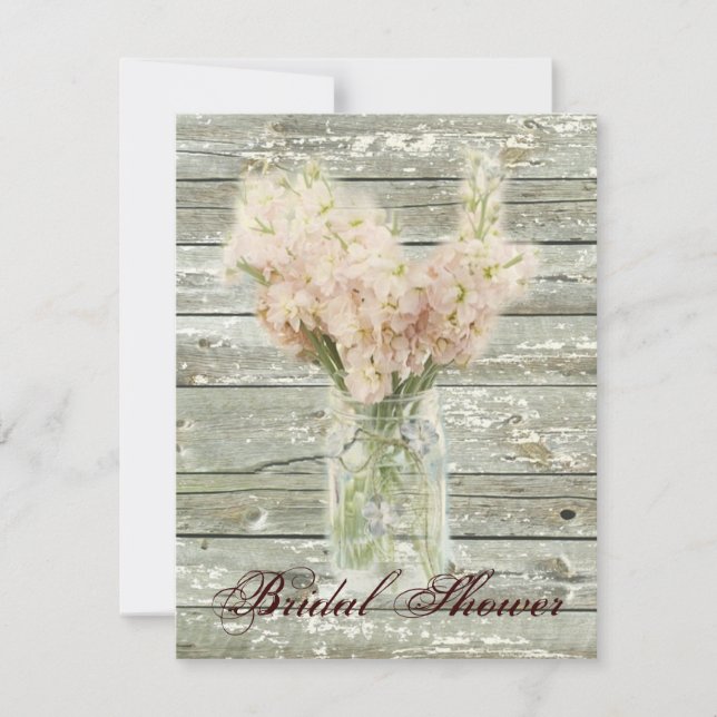 Convite chá de panela de jarro floral rústico (Frente)