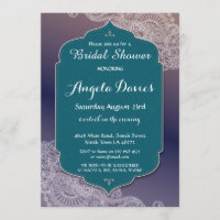 Chá de panela de Jewel Henna Style convida árabe