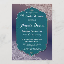 Convite Chá de panela de Jewel Henna Style convida árabe